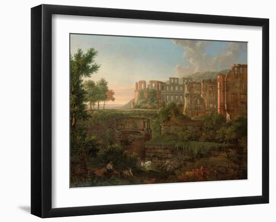 Capriccio View of the Ruins of Heidelberg Castle-Johann Martin Von Rohden-Framed Giclee Print