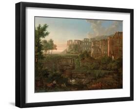 Capriccio View of the Ruins of Heidelberg Castle-Johann Martin Von Rohden-Framed Giclee Print