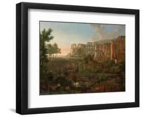 Capriccio View of the Ruins of Heidelberg Castle-Johann Martin Von Rohden-Framed Premium Giclee Print