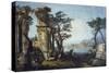 Capriccio with Classical Arch and Goats-Michele Marieschi-Stretched Canvas