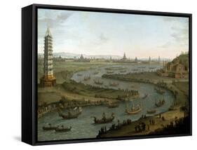 Capriccio with French Ambassador and King of Siam's Palace-Antonio Joli-Framed Stretched Canvas