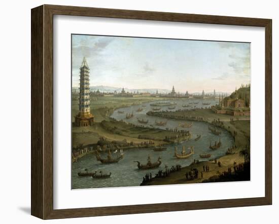 Capriccio with French Ambassador and King of Siam's Palace-Antonio Joli-Framed Giclee Print