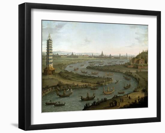 Capriccio with French Ambassador and King of Siam's Palace-Antonio Joli-Framed Giclee Print