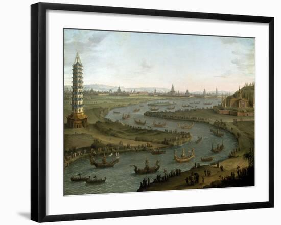 Capriccio with French Ambassador and King of Siam's Palace-Antonio Joli-Framed Giclee Print