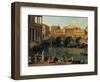 Capriccio with Palladian Buildings-Canaletto-Framed Giclee Print