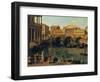 Capriccio with Palladian Buildings-Canaletto-Framed Giclee Print