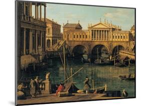 Capriccio with Palladian Buildings-Canaletto-Mounted Giclee Print