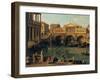 Capriccio with Palladian Buildings-Canaletto-Framed Giclee Print