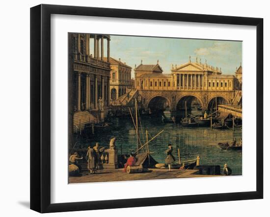 Capriccio with Palladian Buildings-Canaletto-Framed Giclee Print