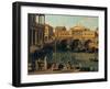 Capriccio with Palladian Buildings-Canaletto-Framed Giclee Print