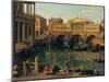 Capriccio with Palladian Buildings-Canaletto-Mounted Giclee Print