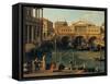 Capriccio with Palladian Buildings-Canaletto-Framed Stretched Canvas