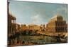 Capriccio with Palladian Buildings-Canaletto-Mounted Giclee Print