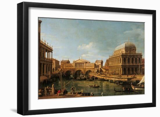 Capriccio with Palladian Buildings-Canaletto-Framed Giclee Print