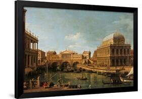 Capriccio with Palladian Buildings-Canaletto-Framed Giclee Print