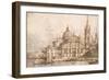 Capriccio with the Church of San Giorgio Maggiore-Canaletto-Framed Art Print