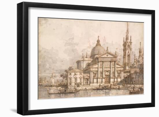 Capriccio with the Church of San Giorgio Maggiore-Canaletto-Framed Art Print