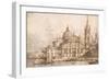 Capriccio with the Church of San Giorgio Maggiore-Canaletto-Framed Art Print