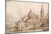 Capriccio with the Church of San Giorgio Maggiore-Canaletto-Mounted Premium Giclee Print