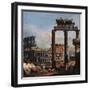 Capriccio with the Coliseum-Bernardo Bellotto-Framed Giclee Print