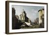 Capriccio with View of Santa Maria Dei Miracoli, Venice, Ca. 1740-Canaletto-Framed Giclee Print