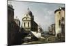 Capriccio with View of Santa Maria Dei Miracoli, Venice, Ca. 1740-Canaletto-Mounted Giclee Print