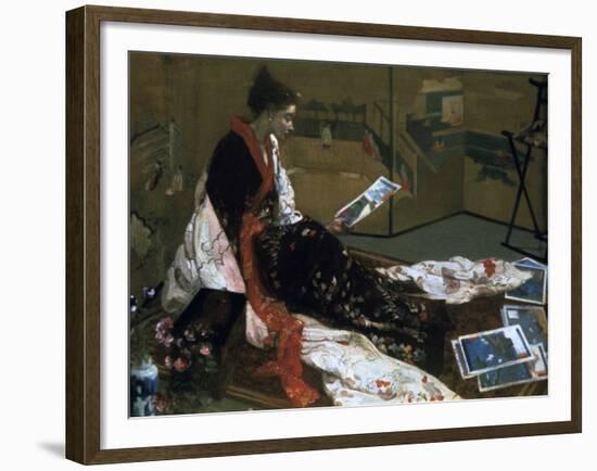 Caprice in Purple and Gold, the Golden Screen, 1864-James Abbott McNeill Whistler-Framed Giclee Print