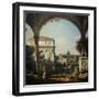 Caprice with Arch of Triumph-Bernardo Bellotto-Framed Giclee Print