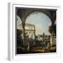 Caprice with Arch of Triumph-Bernardo Bellotto-Framed Giclee Print