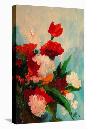 Capricious Carnations, 2017 (Acrylic on Canvas)-Patricia Brintle-Stretched Canvas