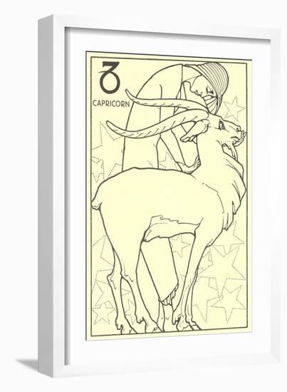 Capricorn, the Goat-null-Framed Art Print