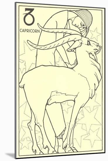 Capricorn, the Goat-null-Mounted Art Print