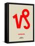 Capricorn Zodiac Sign Red-NaxArt-Framed Stretched Canvas