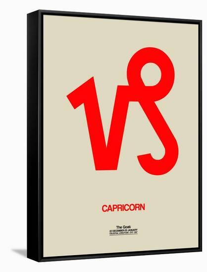 Capricorn Zodiac Sign Red-NaxArt-Framed Stretched Canvas