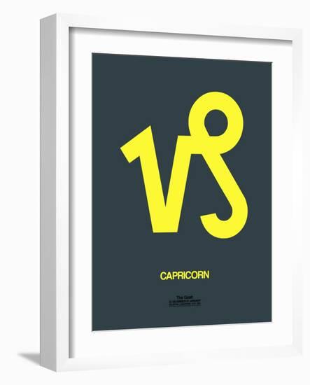 Capricorn Zodiac Sign Yellow-NaxArt-Framed Art Print