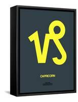 Capricorn Zodiac Sign Yellow-NaxArt-Framed Stretched Canvas