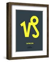 Capricorn Zodiac Sign Yellow-NaxArt-Framed Art Print