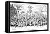 Capricornus - a Caper-O'-Corns, 19th Century-George Cruikshank-Framed Stretched Canvas