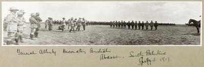 General Allenby Decorating Australian Troops at Abassan, South Palestine, August 1917-Capt. Arthur Rhodes-Giclee Print