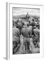 Capt. Bill Carpenter and Members of the 101st Airborne at Outdoor Catholic Mass, Vietnam, 1966-Larry Burrows-Framed Photographic Print