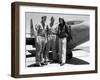 Capt. Charles Yeager, Major Gus Lundquist and Capt. James Fitzgerald Standing in Front of Bell X-1-null-Framed Photographic Print