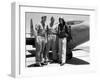 Capt. Charles Yeager, Major Gus Lundquist and Capt. James Fitzgerald Standing in Front of Bell X-1-null-Framed Photographic Print