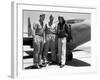 Capt. Charles Yeager, Major Gus Lundquist and Capt. James Fitzgerald Standing in Front of Bell X-1-null-Framed Photographic Print