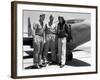 Capt. Charles Yeager, Major Gus Lundquist and Capt. James Fitzgerald Standing in Front of Bell X-1-null-Framed Photographic Print