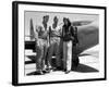 Capt. Charles Yeager, Major Gus Lundquist and Capt. James Fitzgerald Standing in Front of Bell X-1-null-Framed Photographic Print