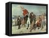 Capt Cook Landing at Botany Bay-Emanuel Phillips Fox-Framed Stretched Canvas