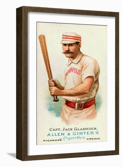 Capt. Jack Glasscock, Short Stop, Indianapolis Hoosiers-Allen & Ginter-Framed Art Print