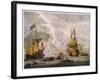 Capt Kempthorn in "Mary Rose" Defeats Seven Algerian Men-Of- War-Van De Velde-Framed Art Print