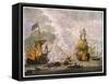 Capt Kempthorn in "Mary Rose" Defeats Seven Algerian Men-Of- War-Van De Velde-Framed Stretched Canvas