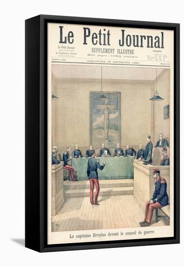 Captain Alfred Dreyfus Before His Court Martial for Treason-null-Framed Stretched Canvas